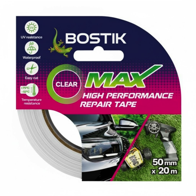 BOSTIK REPAIR MAX CLEAR Waterproof Tape 2"/50MM X 20M